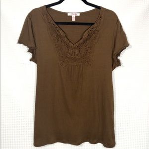 "Lena" Babydoll style short sleeve shirt XL